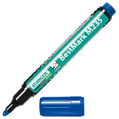 Artikelbild für STANGER BestMark M235 Permanentmarker blau 1,0 - 3,0 mm, 1 St., Artikelnummer 436442