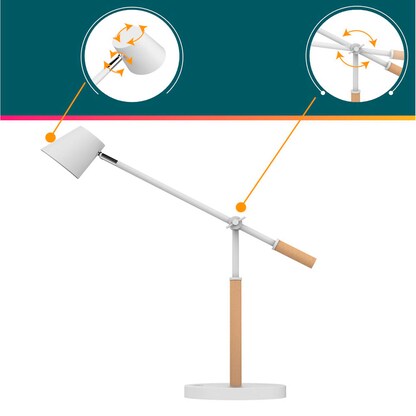 Artikelbild 3 für unilux VICKY LED LED-Schreibtischlampe weiß 11 W, Artikelnummer 509739