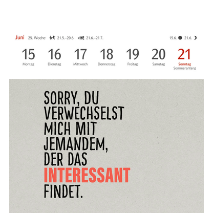 Artikelbild 6 für Harenberg Postkartenkalender Typo Sprüche 2026, 1 St., Artikelnummer 551289