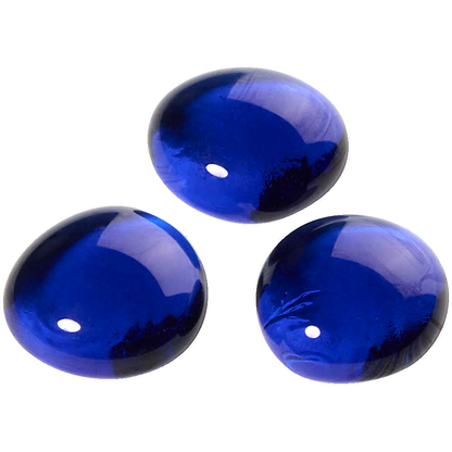 Artikelbild 2 für GLOREX Muggelsteine blau Glasnuggets Ø 20,0 mm, 200,0 g, 1 Pack, Artikelnummer 732087