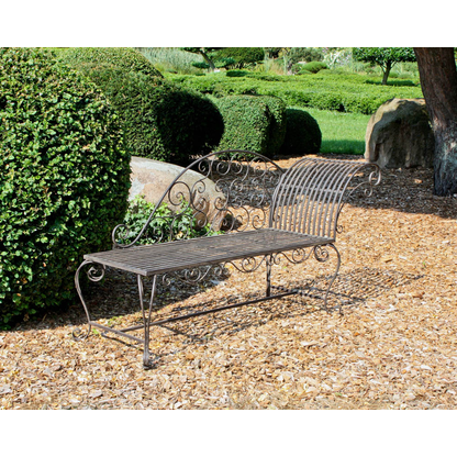 Artikelbild 5 für Garden Pleasure Gartenbank LAMINGTON 950393 schwarz Metall 163,0 cm, Artikelnummer 310076
