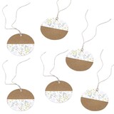 Artikelbild 1 für artoz Geschenkanhänger braun, weiß Hangtag Set kraft Ø 6,5 cm, 6 St., Artikelnummer 517551