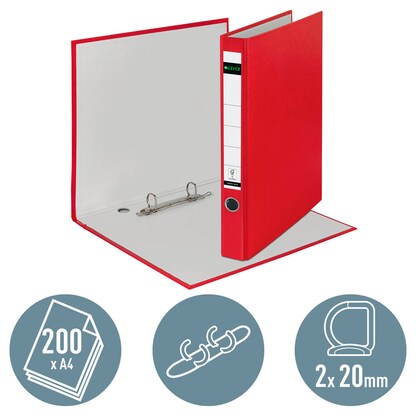 Artikelbild 3 für LEITZ 1014 Ringbuch 2-Ringe rot 3,5 cm DIN A4, 1 St., Artikelnummer 106955