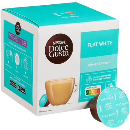 Artikelbild 7 für NESCAFÉ DOLCE GUSTO® Flat White Velvety & Smooth Kaffeekapseln, mild, 16 Stück, Artikelnummer 612863