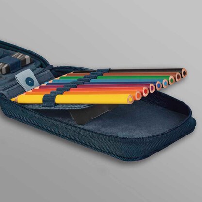 Artikelbild 5 für BRUNNEN Federmäppchen befüllt s'maepp Colour Code denim denim 17-teilig, 20,0 x 4,5 cm, Artikelnummer 778247