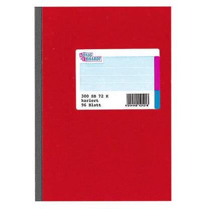 Artikelbild 2 für KÖNIG & EBHARDT Geschäftsbuch DIN A4 kariert, rot Softcover 192 Seiten, 1 St., Artikelnummer 508648