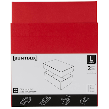 Artikelbild 5 für BUNTBOX L Geschenkboxen 3,6 l rot 26,6 x 17,2 x 7,8 cm, 2 St., Artikelnummer 303807
