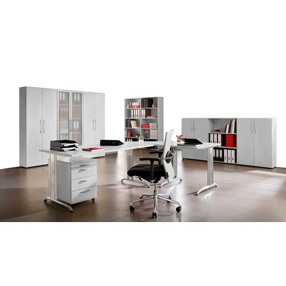 Artikelbild 4 für HAMMERBACHER Altus Vitrine lichtgrau 4 Fachböden, Artikelnummer 965939