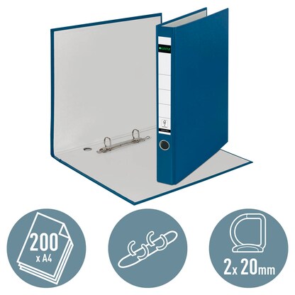 Artikelbild 3 für LEITZ 1014 Ringbuch 2-Ringe blau 3,5 cm DIN A4, 1 St., Artikelnummer 107003