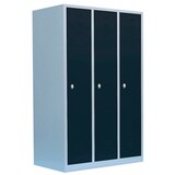 Artikelbild 1 für LÜLLMANN Spind anthrazit, lichtgrau 515138, 3 Schließfächer 118,5 x 50,0 x 180,0 cm, Artikelnummer 185452