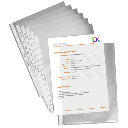 Artikelbild für LEITZ Prospekthüllen 4797 DIN A4 transparent genarbt 0,085 mm, 100 St., Artikelnummer 383188