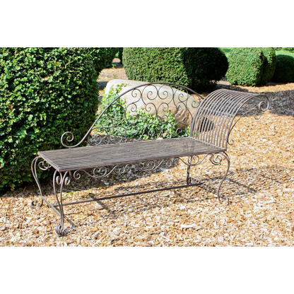 Artikelbild 7 für Garden Pleasure Gartenbank LAMINGTON 950393 schwarz Metall 163,0 cm, Artikelnummer 310076