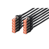 Artikelbild 1 für DIGITUS RJ45-Stecker/RJ-45 Stecker Netzwerkkabel DK-1644-030-BL-10 3,0 m schwarz, 10 St., Artikelnummer 381659