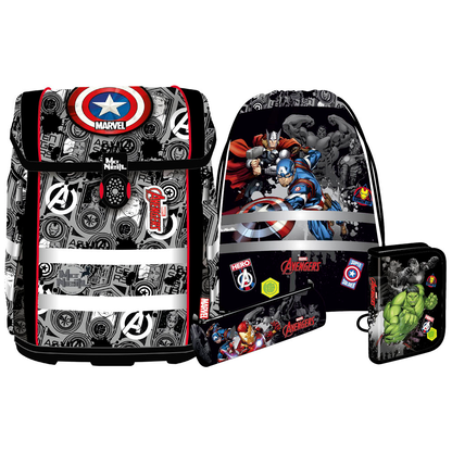 Artikelbild für Mc®Neill Schulranzen-Set PERFECTO MARVEL AVENGERS Kunstfaser schwarz, Artikelnummer 663509