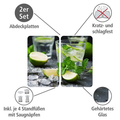 Artikelbild 4 für WENKO Herdabdeckplatten Mojito grün, 2 St., Artikelnummer 665473