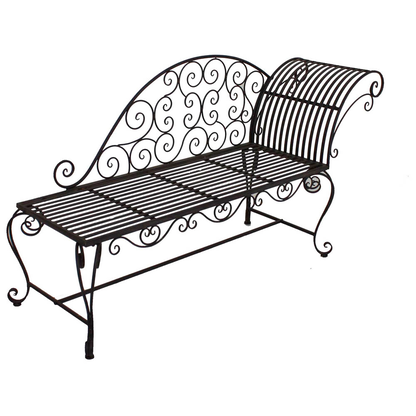 Artikelbild 8 für Garden Pleasure Gartenbank LAMINGTON 950393 schwarz Metall 163,0 cm, Artikelnummer 310076