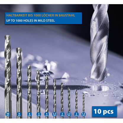 Artikelbild 6 für S&R Bohrer-Set HSS M2 Stahl, 23-teilig, Artikelnummer 316279