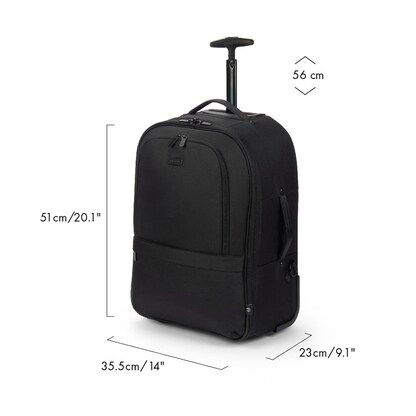 Artikelbild 3 für DICOTA Laptop-Trolley Backpack Roller Eco CORE Kunstfaser schwarz 35,5 x 51,0 x 23,0 cm, Artikelnummer 611279