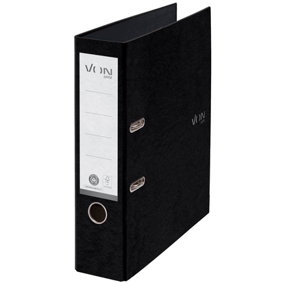 Artikelbild für VON LEITZ Ordner schwarz Karton 8,0 cm DIN A4, 1 St., Artikelnummer 635981