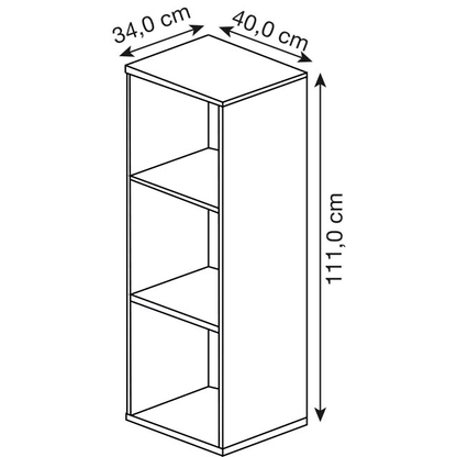 Artikelbild 2 für MÖBELPARTNER Aktenregal lichtgrau 40,0 x 34,0 x 111,0 cm, Artikelnummer 856688