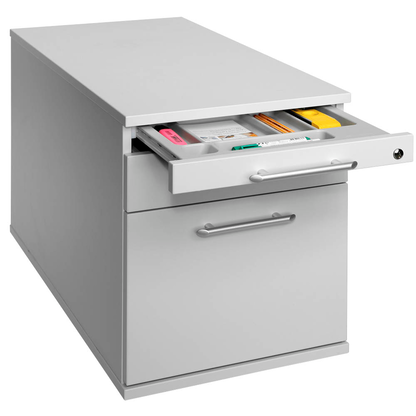 Artikelbild 8 für HAMMERBACHER Solid Rollcontainer lichtgrau 3 Auszüge 42,8 x 80,0 x 51,2 cm, Artikelnummer 293542