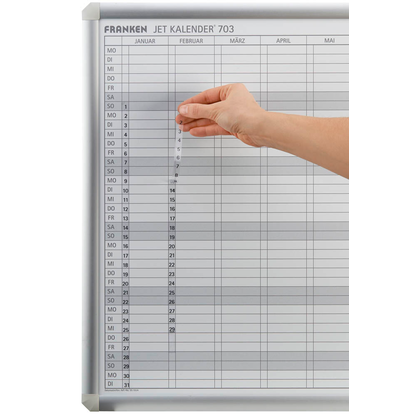 Artikelbild 4 für FRANKEN Datumsstreifen transparent für Jahresplaner, Artikelnummer 341901