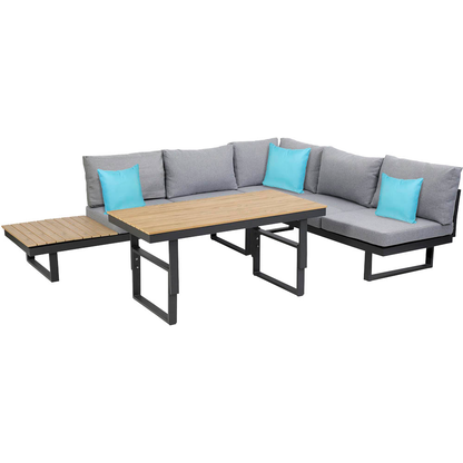 Artikelbild für greemotion Loungegruppe San Jose grau, anthrazit Holz, Metall, 13-teilig, Artikelnummer 422727