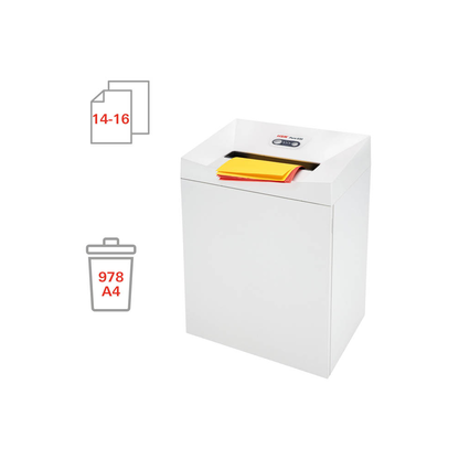 Artikelbild 5 für HSM Pure 530 Aktenvernichter mit Partikelschnitt P-4, 4,5 x 30 mm, bis 16 Blatt, weiß, Artikelnummer 558559