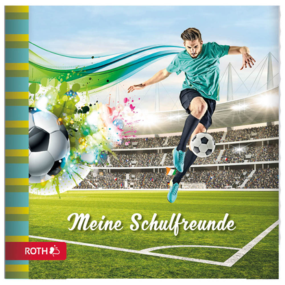Artikelbild 2 für ROTH Freundebuch Fußballstar ca. DIN A4 liniert, blau Hardcover 64 Seiten, 1 St., Artikelnummer 580736