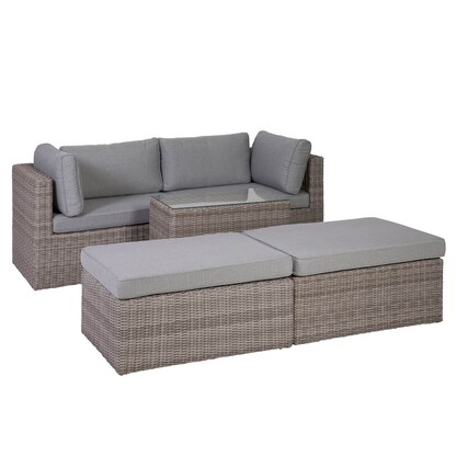 Artikelbild 4 für greemotion Loungegruppe Palma grau Kunststoff, Metall, 13-teilig, Artikelnummer 422731