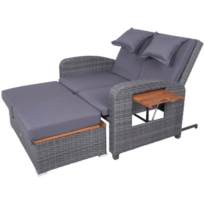 Artikelbild 4 für Garden Pleasure Sonnenliege BARI anthrazit Stahl, Artikelnummer 543993