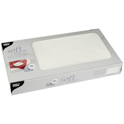 Artikelbild für STARPAK Tischdecken soft selection weiß 80,0 x 80,0 cm, 20 St., Artikelnummer 237208