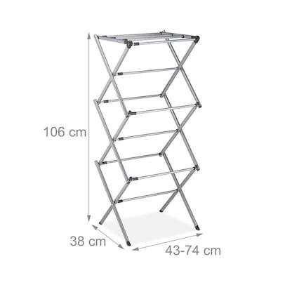 Artikelbild 5 für relaxdays Wäscheständer grau, 1 St., Artikelnummer 401824