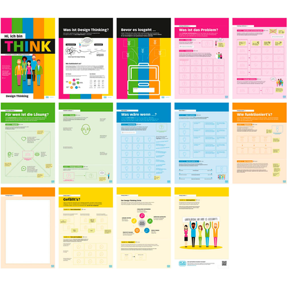 Artikelbild 2 für PLAYROOM Flipchart-Arbeitsblöcke Think Flip DE Workshopvorlage 65,0 x 97,0 cm, 14 Blatt (80 g/qm), 5 Blöcke, Artikelnummer 315406