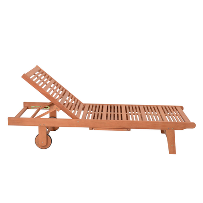 Artikelbild 11 für Garden Pleasure Sonnenliege SAN DIEGO braun Holz, Artikelnummer 543789