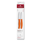 Artikelbild 1 für VICTORINOX Küchenmesser Swiss Classic silber, orange, Klinge: 8,0 cm, 2 St., Artikelnummer 636898
