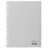 Artikelbild 1 für DURABLE Ordnerregister DIN A4 Vollformat 1-5 grau 5-teilig, 1 Satz, Artikelnummer 132167
