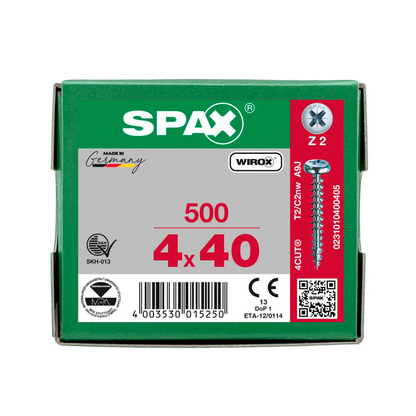 Artikelbild 6 für SPAX® Universalschrauben Z2 Halbrundkopf WIROX 0231010400405 4 mm x 40 mm, 500 St., Artikelnummer 394728