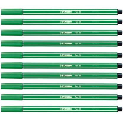 Artikelbild 2 für STABILO Pen 68 Filzstifte grün, 10 St., Artikelnummer 460386