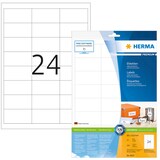 Artikelbild 1 für HERMA Etiketten 8633 weiß 66,0 x 33,8 mm, 10 Blatt, Artikelnummer 138352
