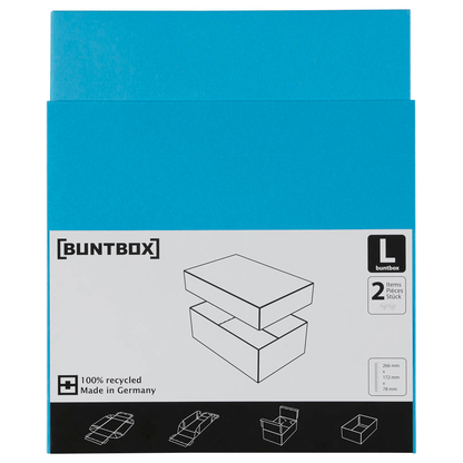 Artikelbild 5 für BUNTBOX L Geschenkboxen 3,6 l blau 26,6 x 17,2 x 7,8 cm, 2 St., Artikelnummer 303786
