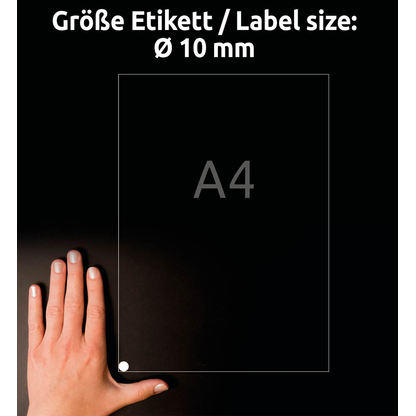 Artikelbild 2 für AVERY Zweckform Etiketten L6019REV-25 weiß 10,0 x 10,0 mm, 25 Blatt, Artikelnummer 688119