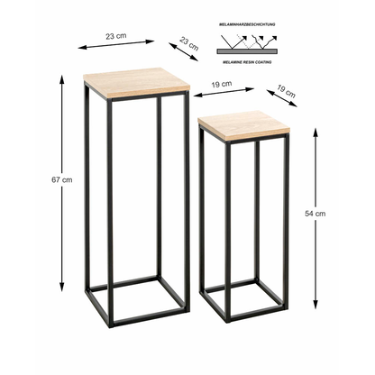 Artikelbild 2 für HAKU Möbel Pflanzenständer-Set Watford Holz eiche, 1 Set, Artikelnummer 340228