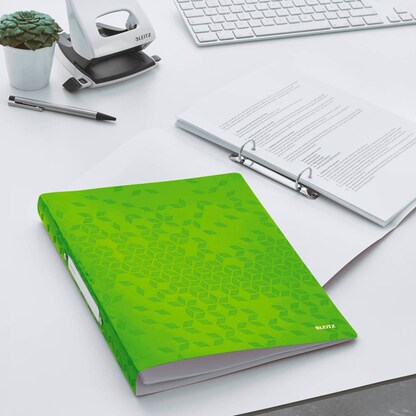 Artikelbild 4 für LEITZ WOW Ringbuch 2-Ringe grün 3,2 cm DIN A4, 1 St., Artikelnummer 114953