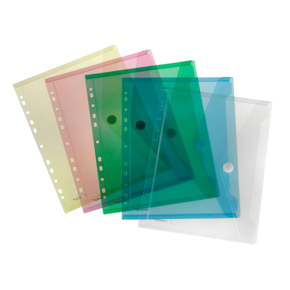 Artikelbild für FolderSys Dokumententaschen DIN A4 farbsortiert genarbt 0,20 mm, 10 St., Artikelnummer 585190