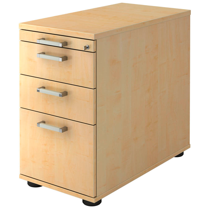 Artikelbild für HAMMERBACHER Solid Standcontainer ahorn 4 Auszüge Stahl-Bügelgriff chrom, gebürstet 42,8 x 80,0 x 72,0 - 76,0 cm, Artikelnummer 593501