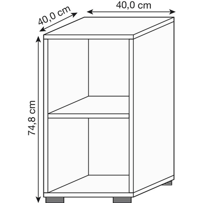 Artikelbild 3 für HAMMERBACHER Aktenregal 924RE ahorn 40,0 x 40,0 x 74,8 cm, 1 St., Artikelnummer 992990