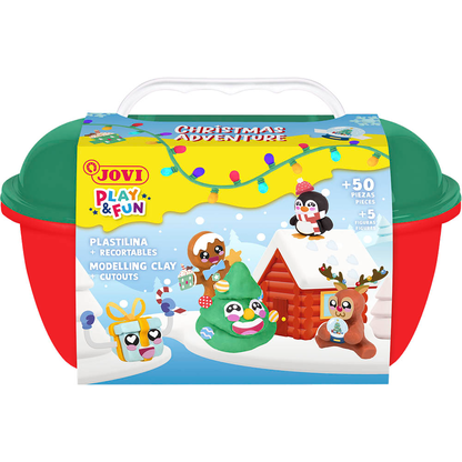 Artikelbild 2 für JOVI Modelliermasse Play & Fun Plastilina Christmas mehrfarbig, Artikelnummer 713119