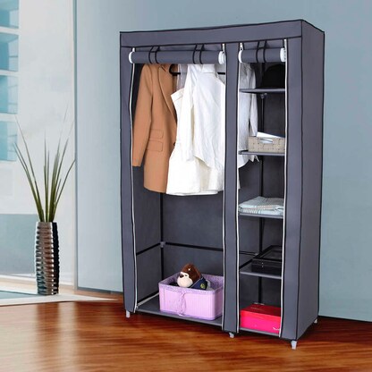 Artikelbild 5 für SONGMICS Kleiderschrank, LSF007G schwarz 110,0 cm x 45,0 cm³ x 175,0 cm, 1 St., Artikelnummer 760896