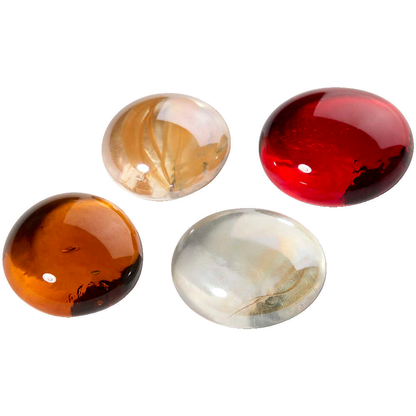 Artikelbild 2 für GLOREX Muggelsteine rot, braun, transparent Glasnuggets Ø 20,00 mm, 200,0 g, 1 Pack, Artikelnummer 732168